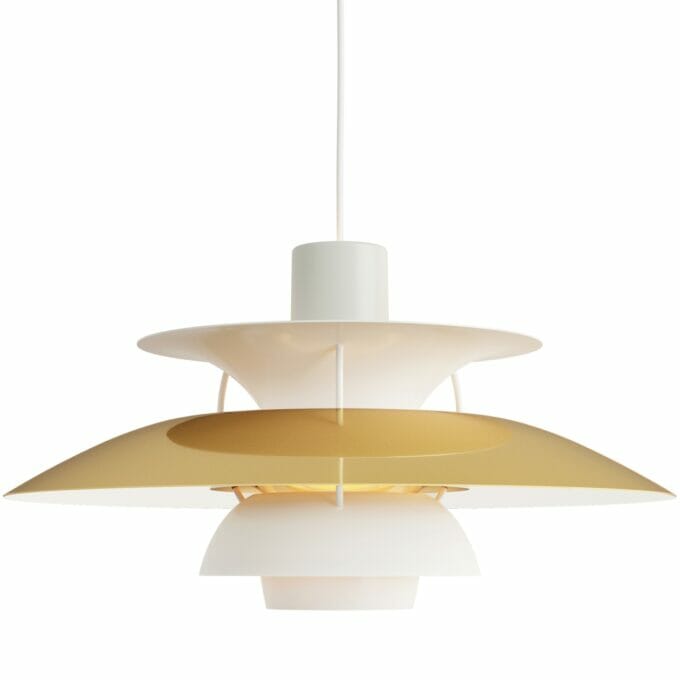 PH 5 Pendant Light in Brass designed by Poul Henningsen.