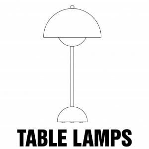 Table lamps by Designer Verner Panton in the TAGWERC Design STORE